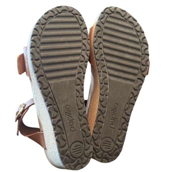 Birkenstock Papillio Soley Leather Wedge Sandal Cognac - Picture 7 of 8